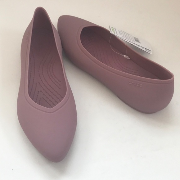 CROCS Brooklyn Pointed Toe Flat Cassis Slip On Ballet Flat Women’s Size 11 - Picture 4 of 16